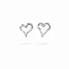 Joyería-Desigual Pendientes corazón baño plata Zalio