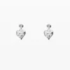 Joyería-Desigual Pendientes corazón baño plata Zalio