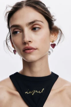 Joyería-Desigual Pendientes cristal claro Zalio