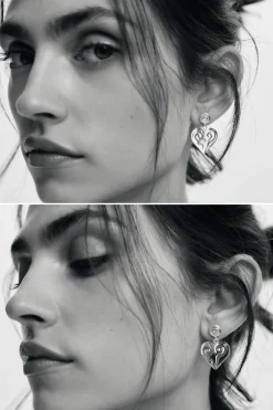 Joyería-Desigual Pendientes cristal morado Zalio