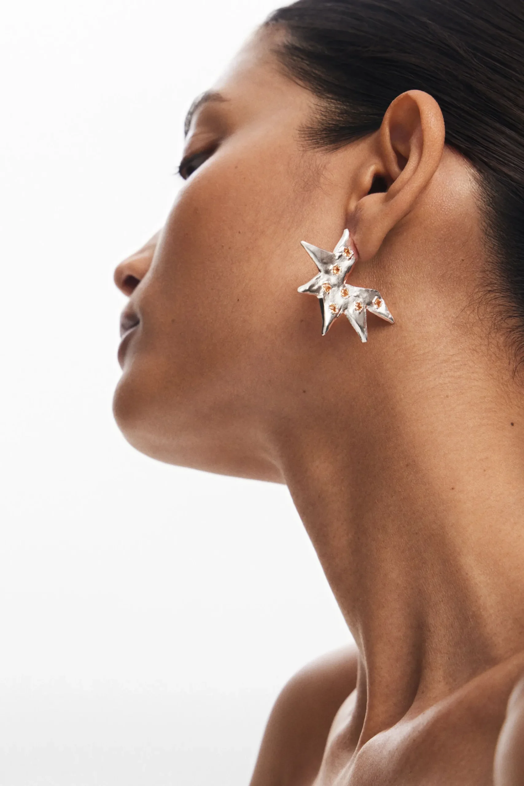 Joyería-Desigual Pendientes en forma de estrella plata Zalio