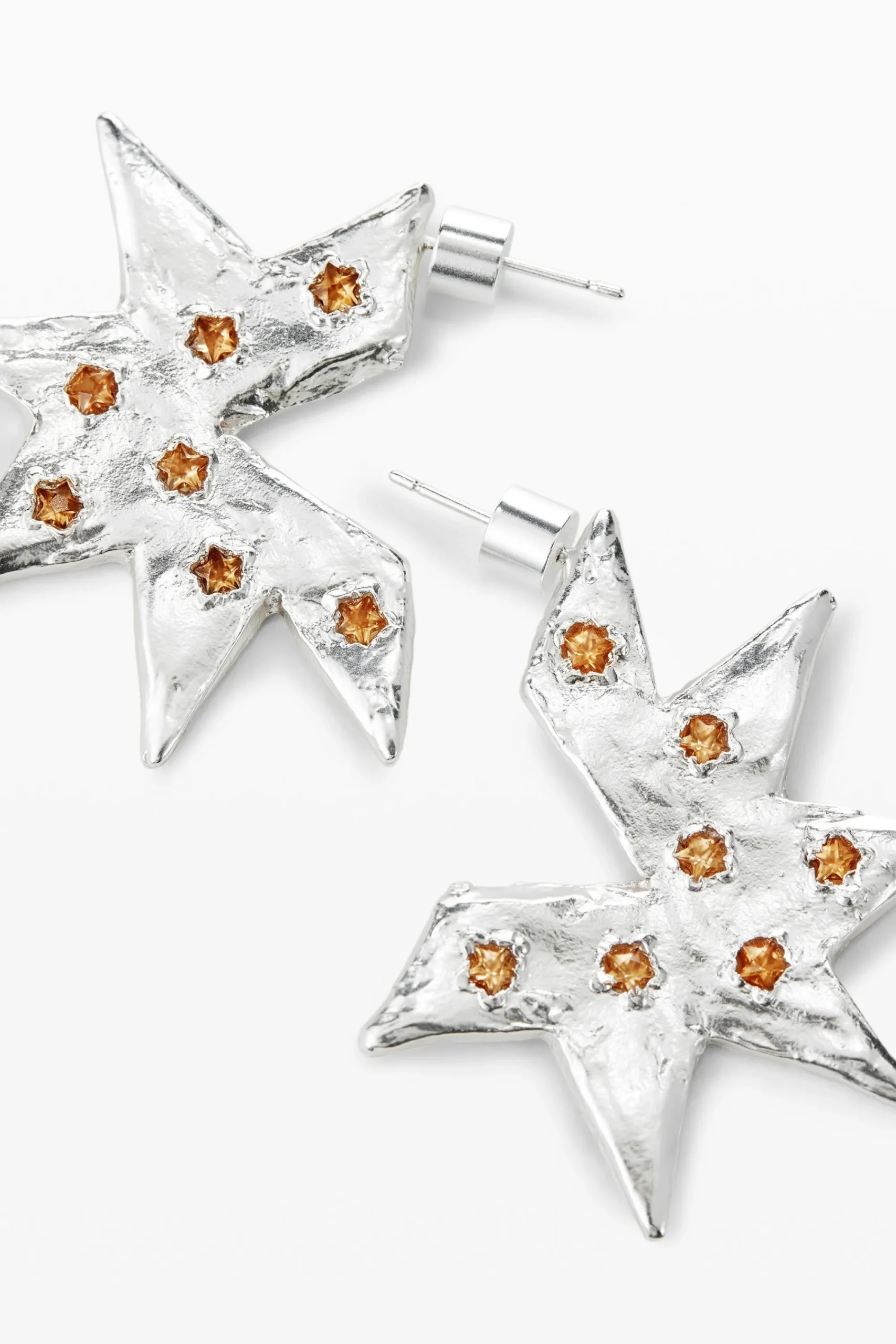 Joyería-Desigual Pendientes en forma de estrella plata Zalio