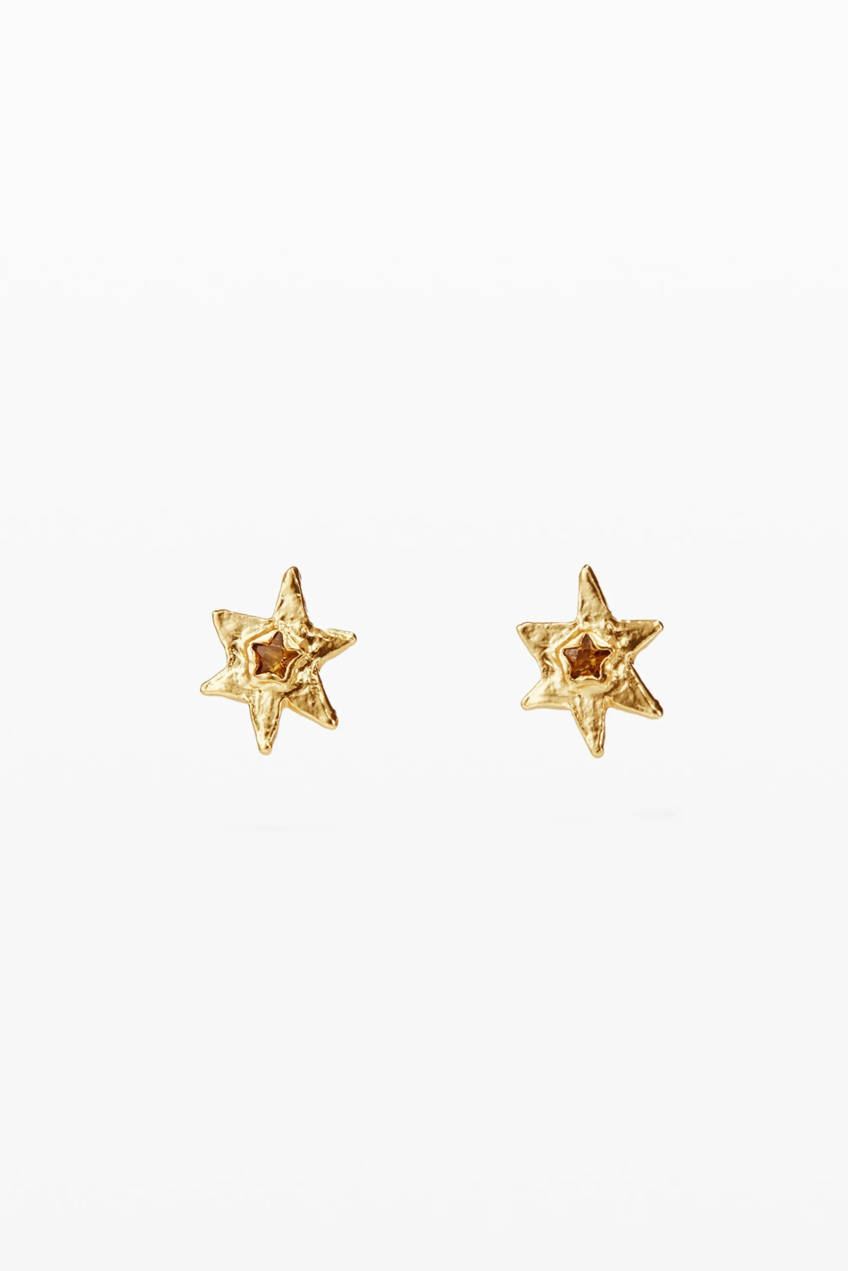 Joyería-Desigual Pendientes estrella baño oro Zalio