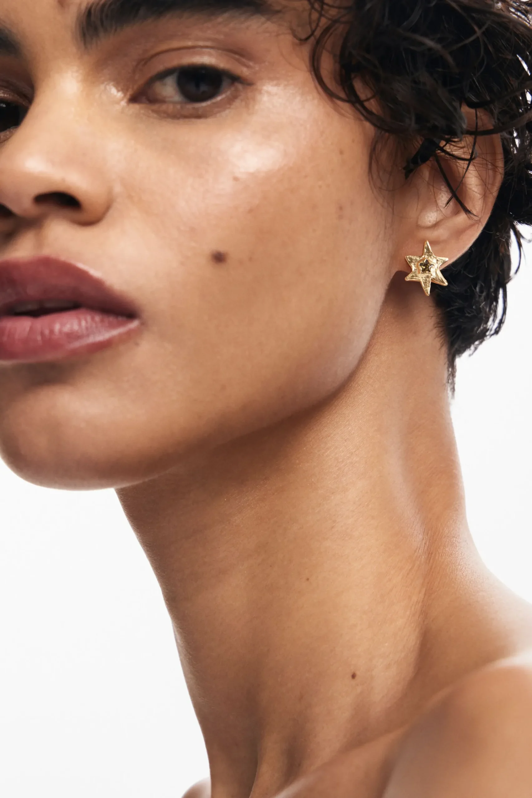 Joyería-Desigual Pendientes estrella baño oro Zalio