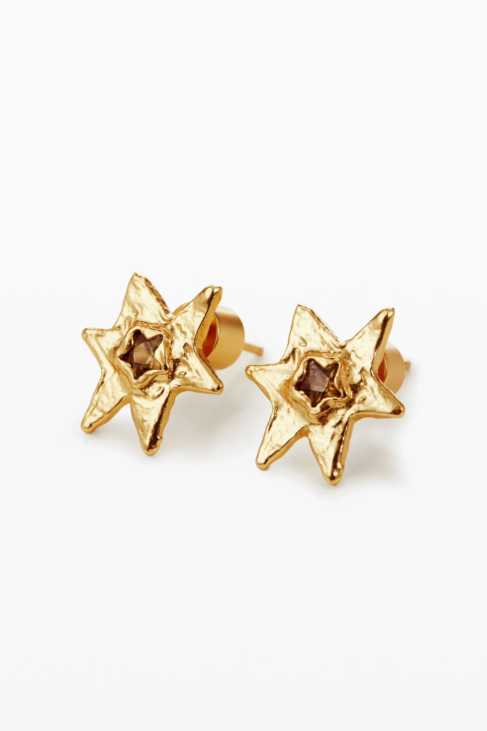 Joyería-Desigual Pendientes estrella baño oro Zalio
