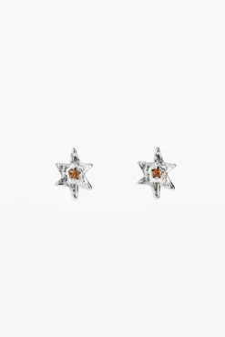 Joyería-Desigual Pendientes estrella baño plata Zalio