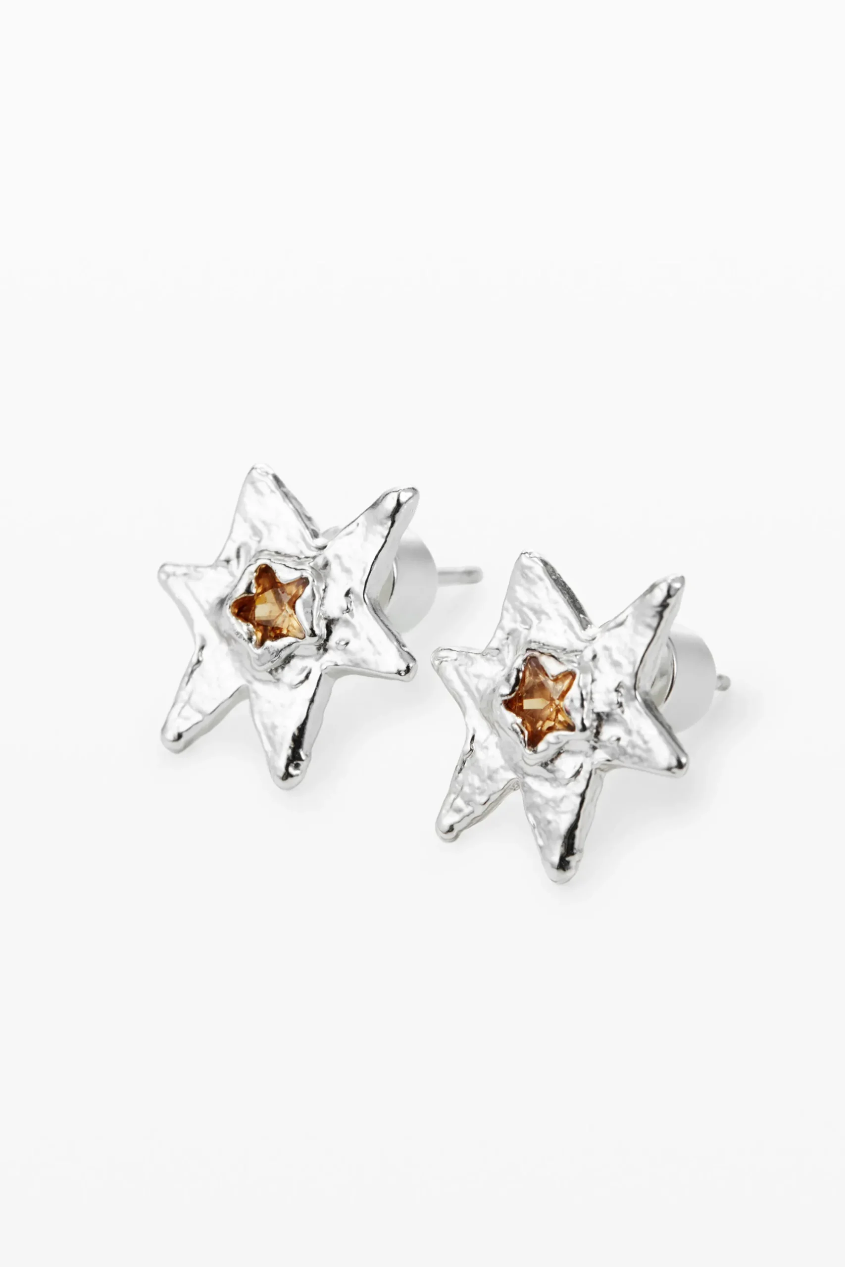 Joyería-Desigual Pendientes estrella baño plata Zalio