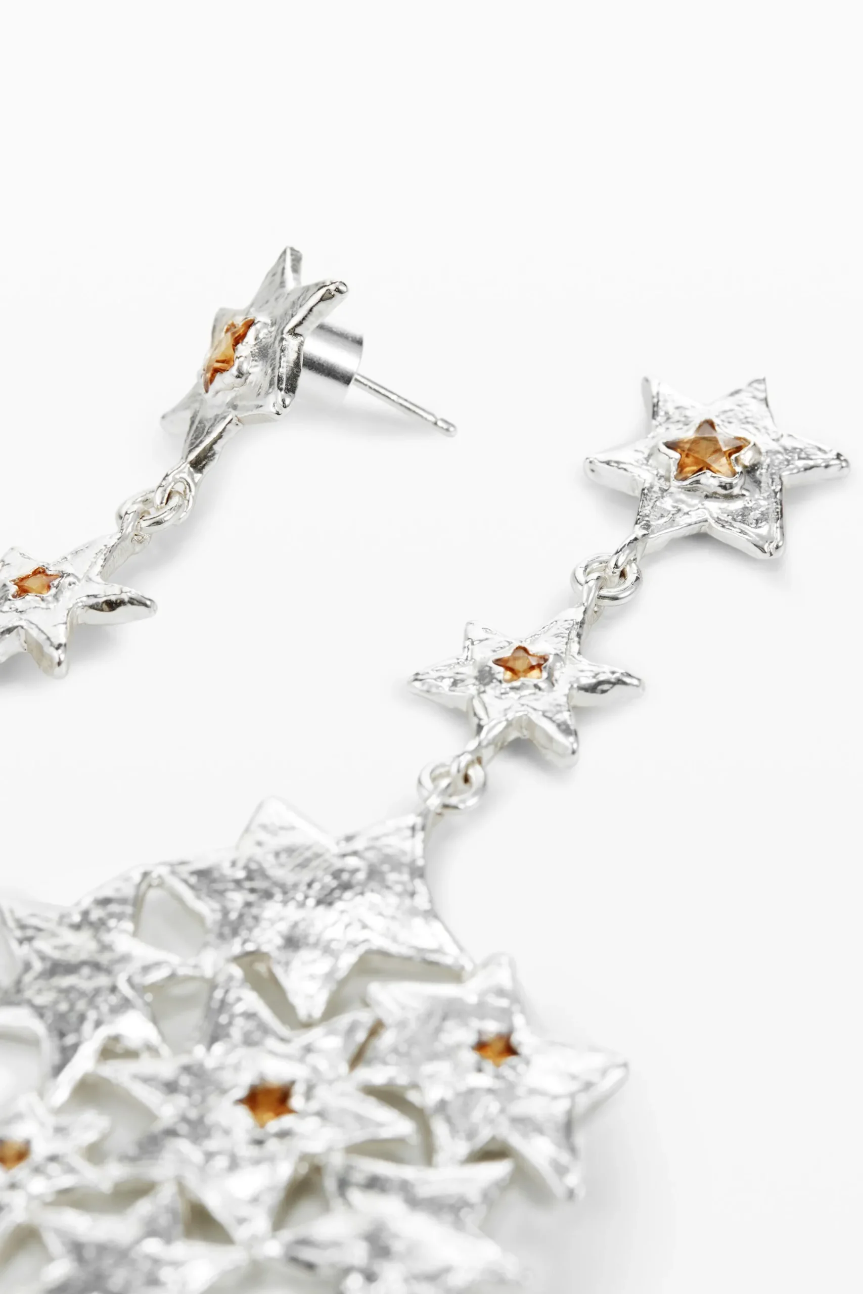 Joyería-Desigual Pendientes largo formación de estrellas Zalio