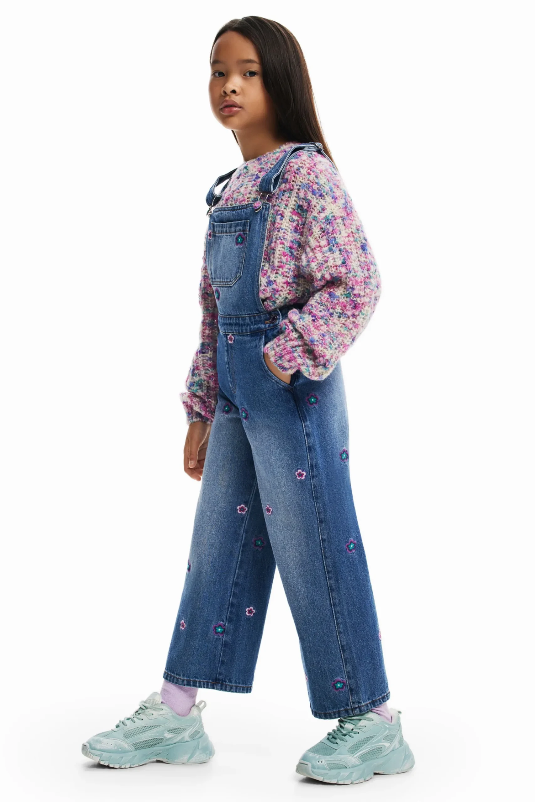 Faldas Y Pantalones-Desigual Peto largo flores