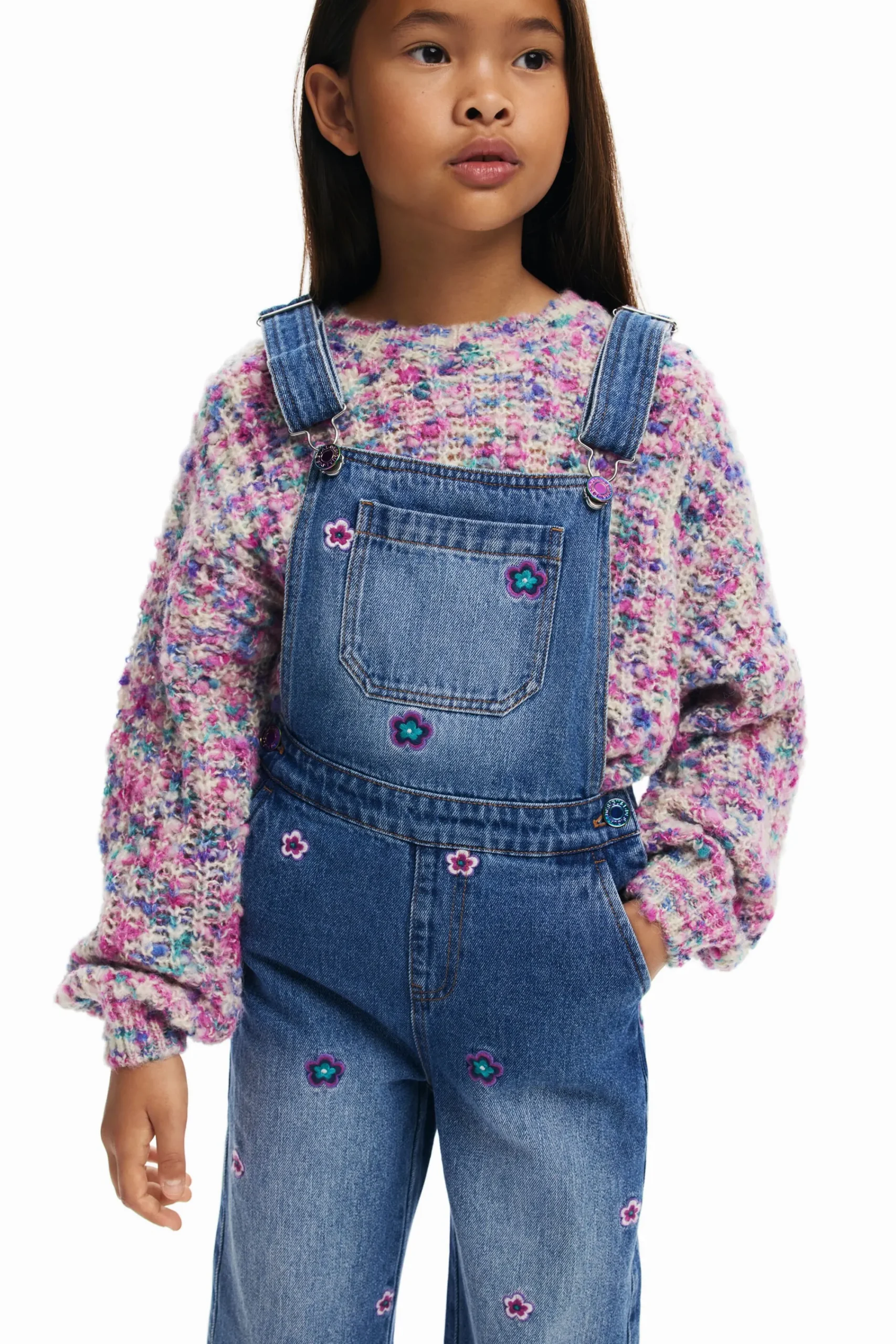 Faldas Y Pantalones-Desigual Peto largo flores