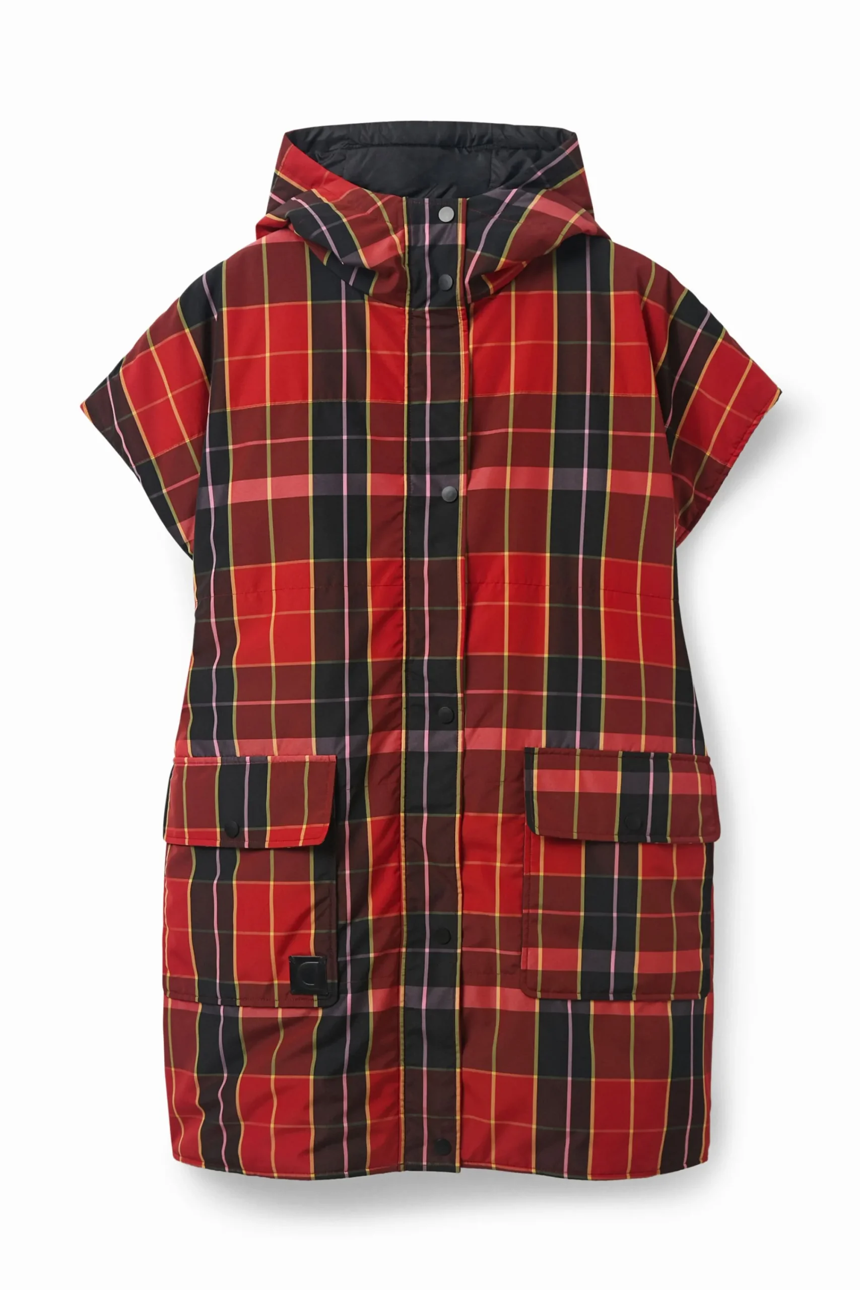 Bufandas Y Pañuelos-Desigual Poncho chaleco tartán