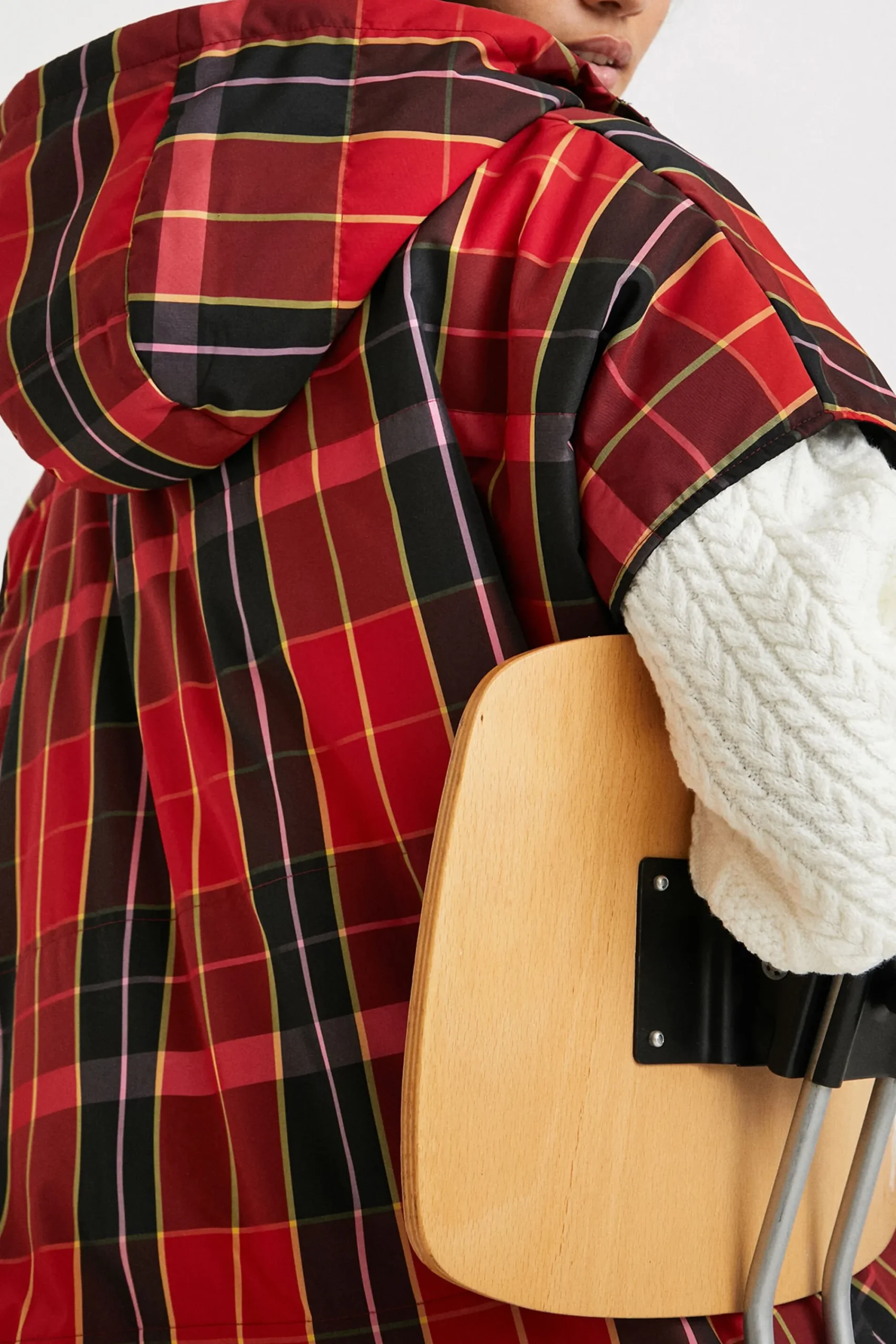 Bufandas Y Pañuelos-Desigual Poncho chaleco tartán
