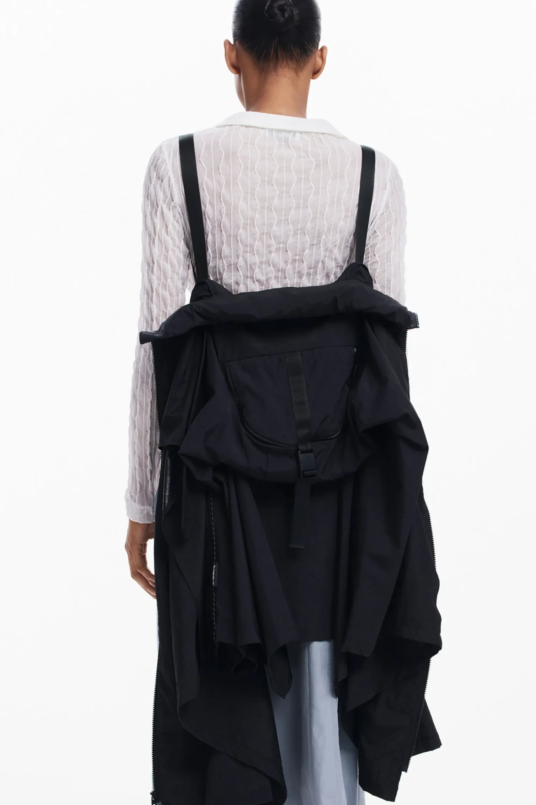 Bufandas Y Pañuelos|Ponchos-Desigual Poncho nylon bolsillo