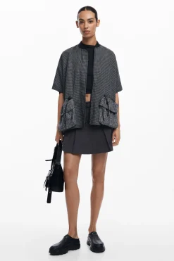 Abrigos Y Chaquetas|Bufandas Y Pañuelos-Desigual Poncho pata de gallo