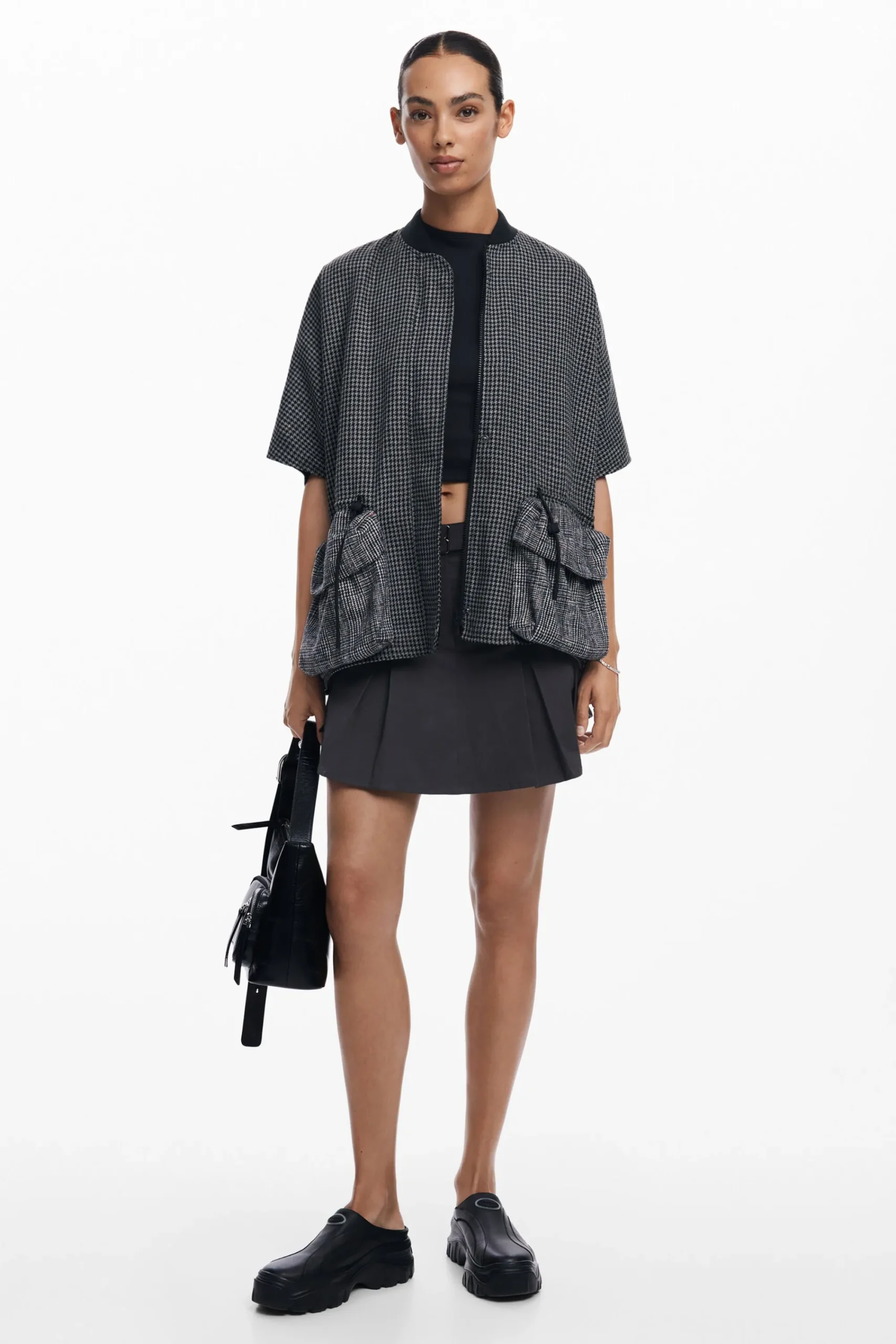 Abrigos Y Chaquetas|Bufandas Y Pañuelos-Desigual Poncho pata de gallo