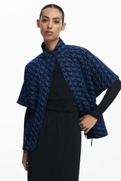 Bufandas Y Pañuelos|Ponchos-Desigual Poncho patrón geométrico