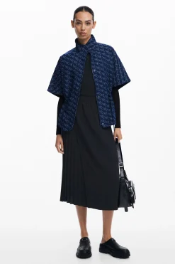 Bufandas Y Pañuelos|Ponchos-Desigual Poncho patrón geométrico