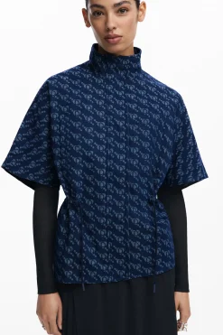 Bufandas Y Pañuelos|Ponchos-Desigual Poncho patrón geométrico