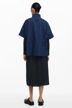 Bufandas Y Pañuelos|Ponchos-Desigual Poncho patrón geométrico