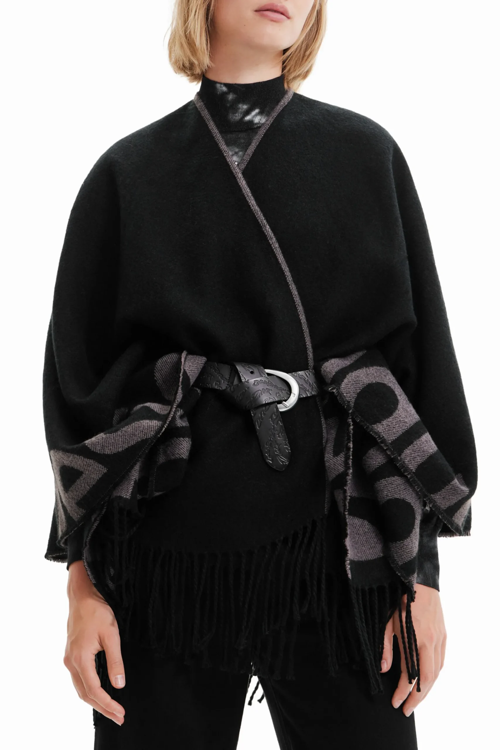 Bufandas Y Pañuelos-Desigual Poncho reversible