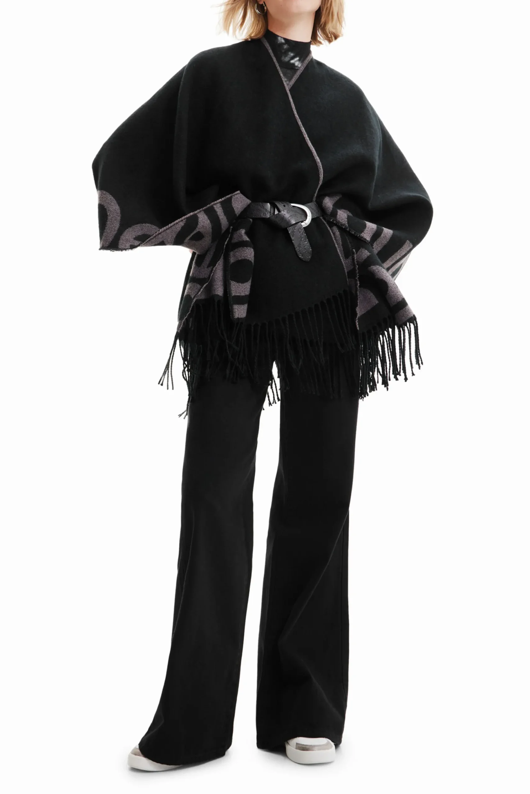 Bufandas Y Pañuelos-Desigual Poncho reversible