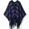 Bufandas Y Pañuelos-Desigual Poncho reversible cuadros