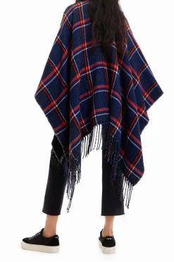 Bufandas Y Pañuelos-Desigual Poncho reversible cuadros