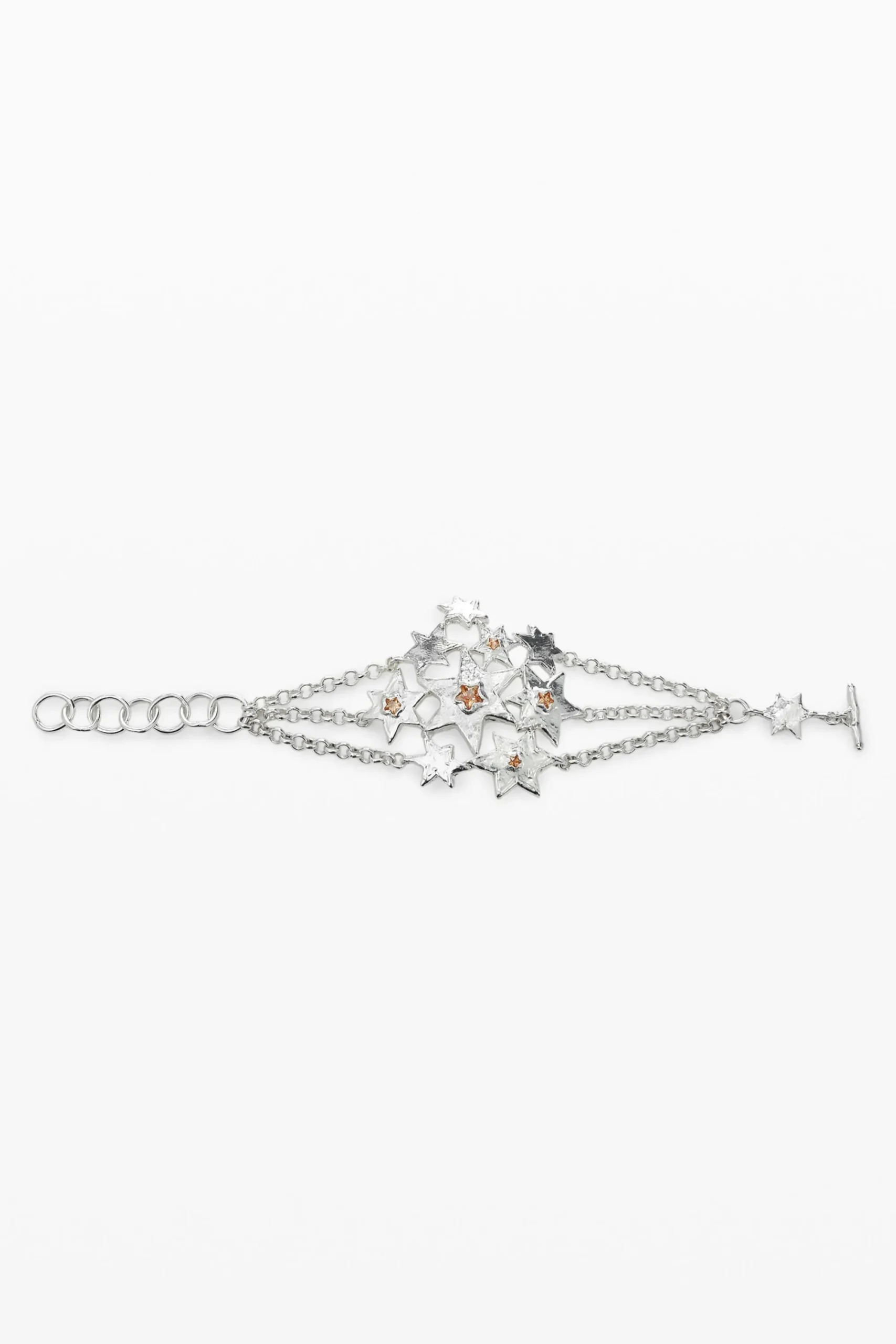 Joyería-Desigual Pulsera de cadenas estrellas Zalio