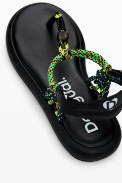 Zapatos-Desigual Sandalias planas cuerda