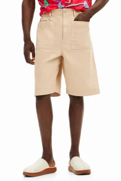 Jeans Y Pantalones-Desigual Shorts lisos bolsillos