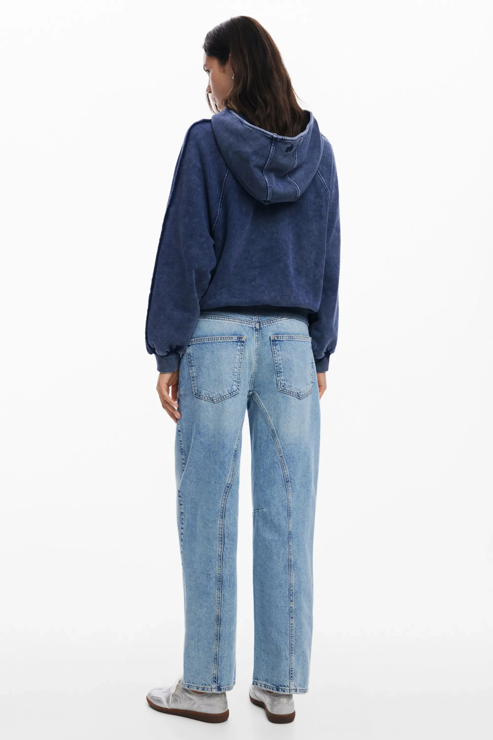 Jerséis|Sudaderas-Desigual Sudadera capucha efecto lavado