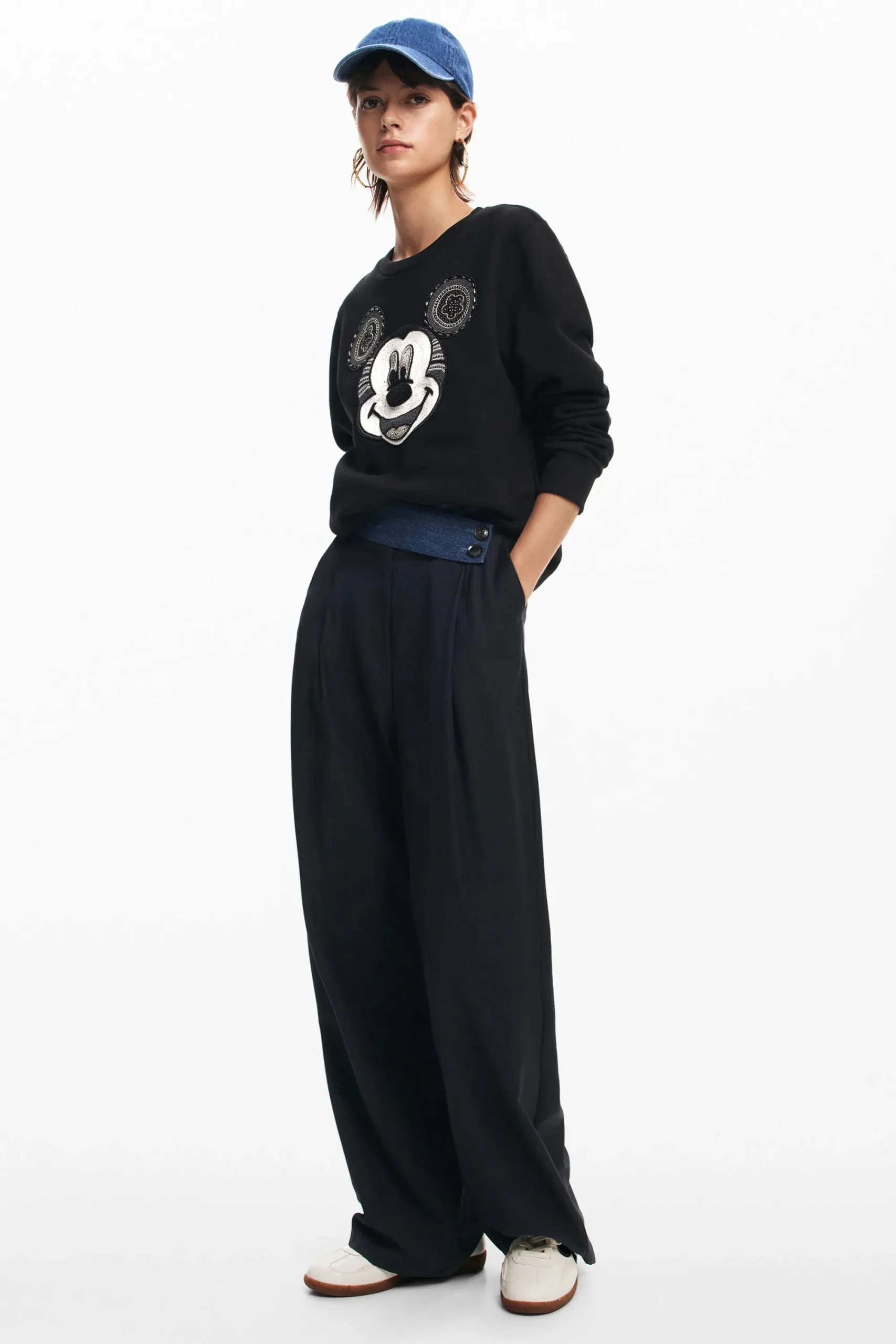 Sudaderas|Jerséis-Desigual Sudadera cara Mickey Mouse