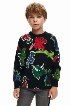 Jerséis Y Sudaderas|Jerséis Y Sudaderas-Desigual Sudadera dinosaurio