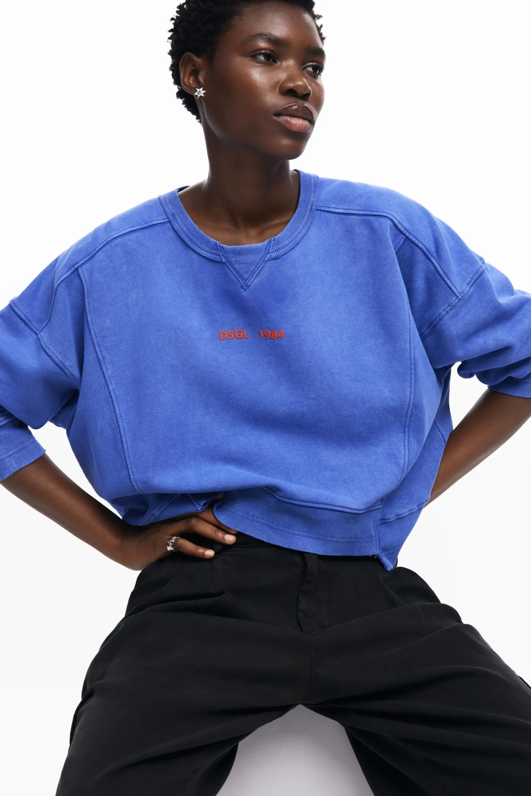 Sudaderas|Jerséis-Desigual Sudadera efecto lavado