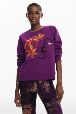 Jerséis-Desigual Sudadera estampado arty