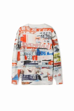 Jerséis Y Sudaderas-Desigual Sudadera estampado revista