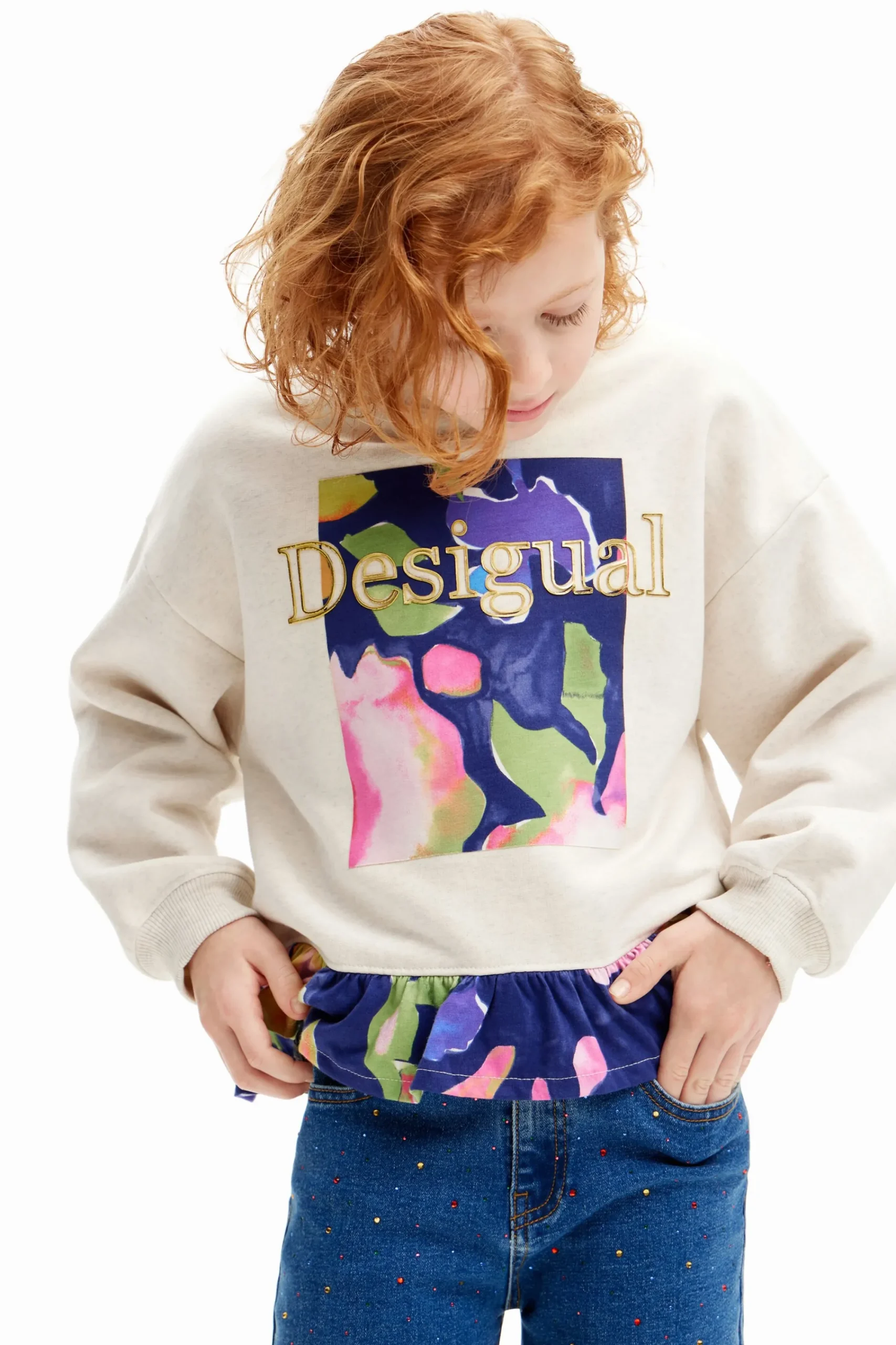 Jerséis Y Sudaderas-Desigual Sudadera flores