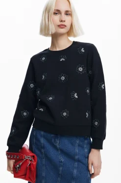 Sudaderas|Jerséis-Desigual Sudadera flores joya