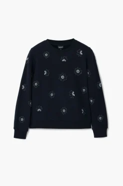 Sudaderas|Jerséis-Desigual Sudadera flores joya