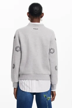 Jerséis-Desigual Sudadera flores joya