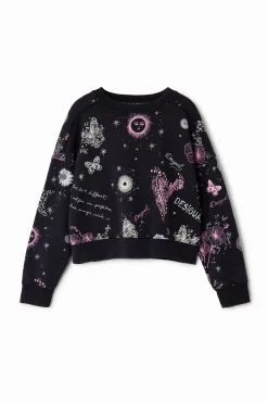 Jerséis Y Sudaderas-Desigual Sudadera flores universo