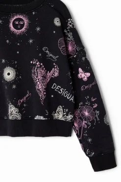 Jerséis Y Sudaderas-Desigual Sudadera flores universo