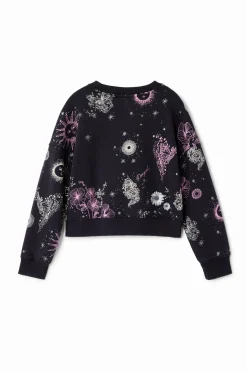 Jerséis Y Sudaderas-Desigual Sudadera flores universo