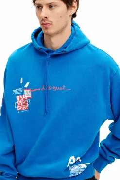 Jerséis Y Sudaderas-Desigual Sudadera graffiti capucha