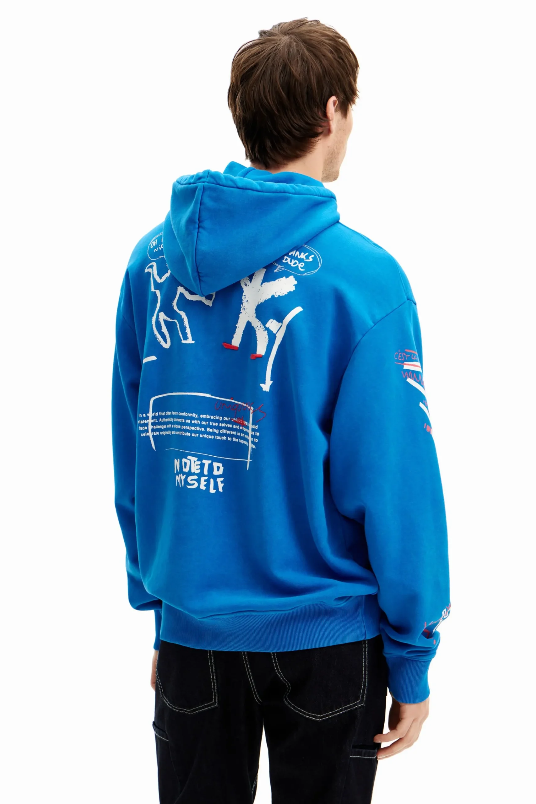 Jerséis Y Sudaderas-Desigual Sudadera graffiti capucha