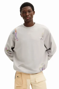 Jerséis Y Sudaderas-Desigual Sudadera ilustraciones acuarela
