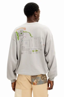 Jerséis Y Sudaderas-Desigual Sudadera ilustraciones acuarela