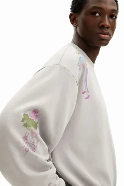 Jerséis Y Sudaderas-Desigual Sudadera ilustraciones acuarela