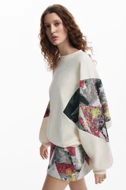Sudaderas|Jerséis-Desigual Sudadera mangas estampadas M. Christian Lacroix