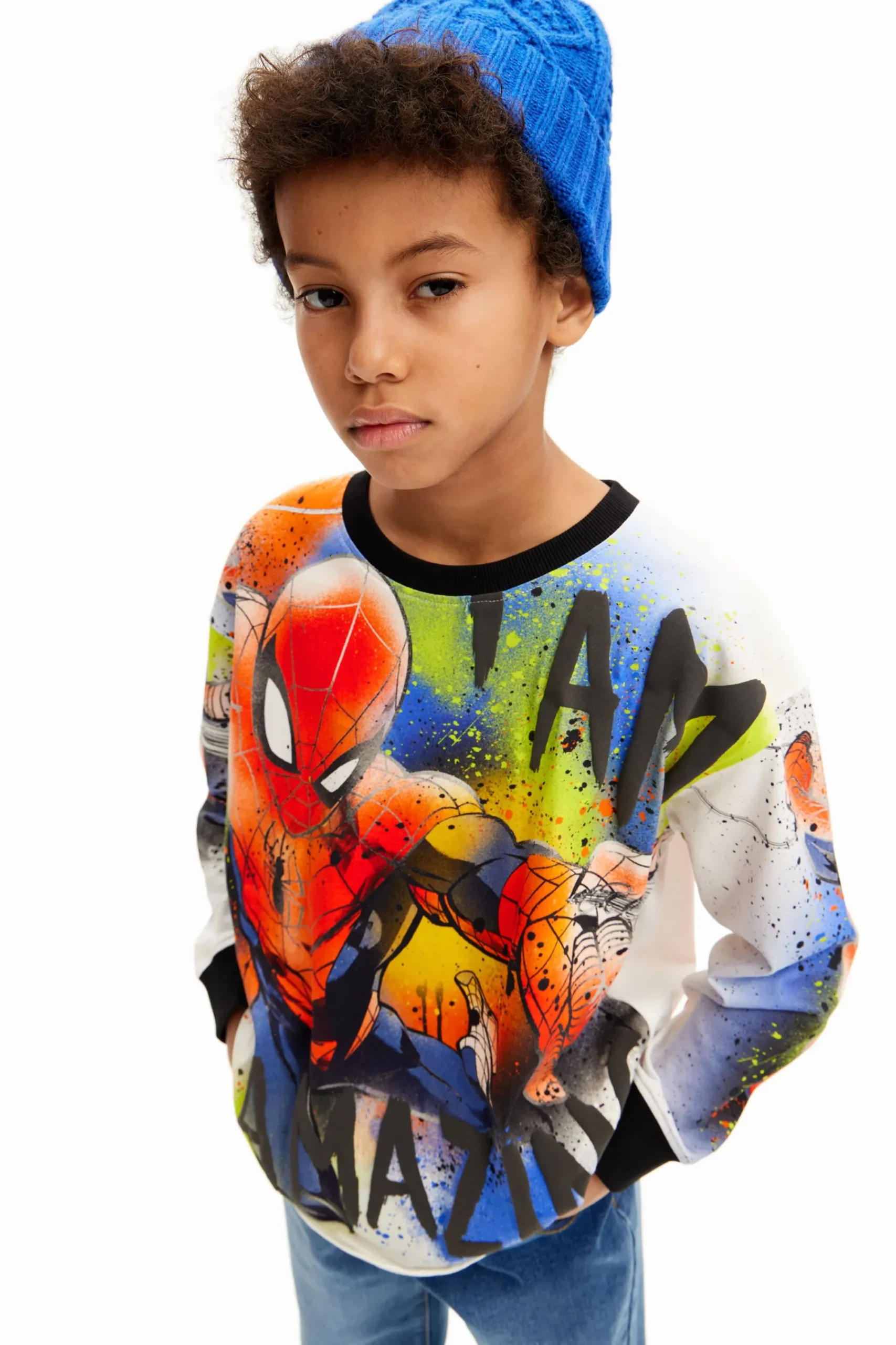Camisetas Y Camisas-Desigual Sudadera onversize Spiderman